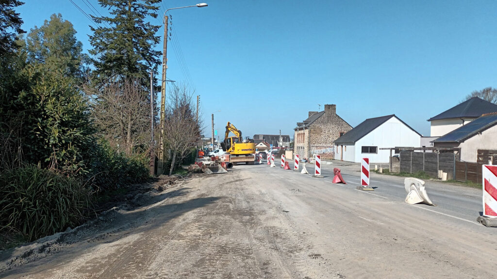 4 mars 2025, travaux rue de la Liberté.