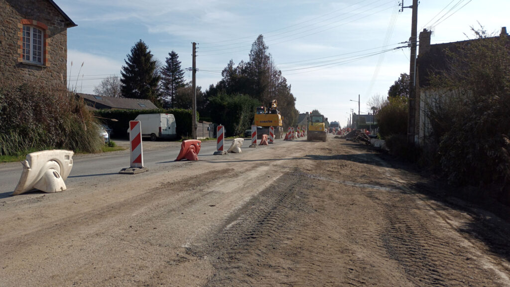 4 mars 2025, travaux rue de la Liberté.